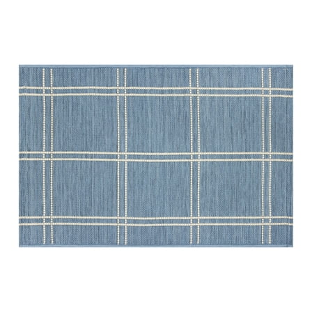 Mainstays 24" x 36" Chambray Window Pane Outdoor Scatter Rug