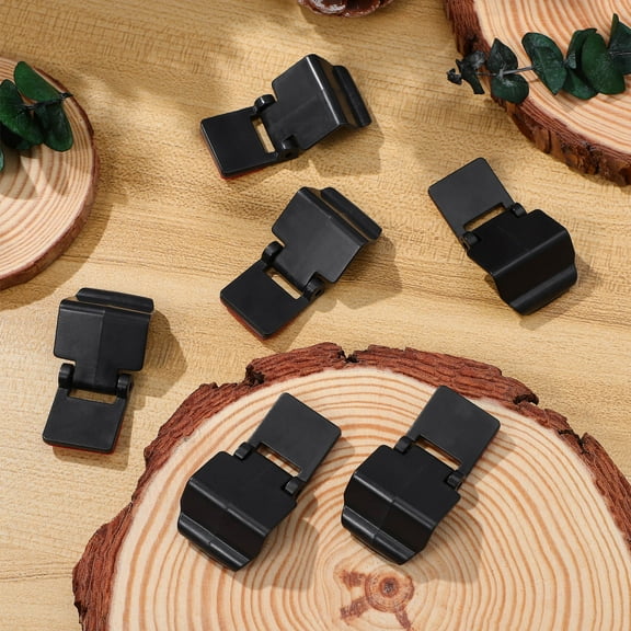 Topbathy 6Pcs Aquarium Tank Lock Plastic Black Secure Locking Rain Forest Tank