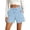 Light Blue, variant on Aihuaihua Jean Shorts Womens Stretchy High Waisted Lightweight Summer Casual Loose Pull on Trendy Drawstring Denim Shorts Light Blue M