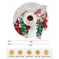 thumbnail image 6 of 13 Inch Round Placemats Set of 6, Grey Snowman Christmas Non Slip Heat Insulation PP Table Mats, Snowflake Xmas Tree Winter Elk Washable Place Mats for Kitchen Dining Party Table Decor, 6 of 7
