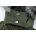 thumbnail image 6 of GGleaf Men's Winter Coat Warm Hooded Puffer Jacket Thicken Parka with Detachable Hood Faux-Fur Trim Army Green M, 6 of 7