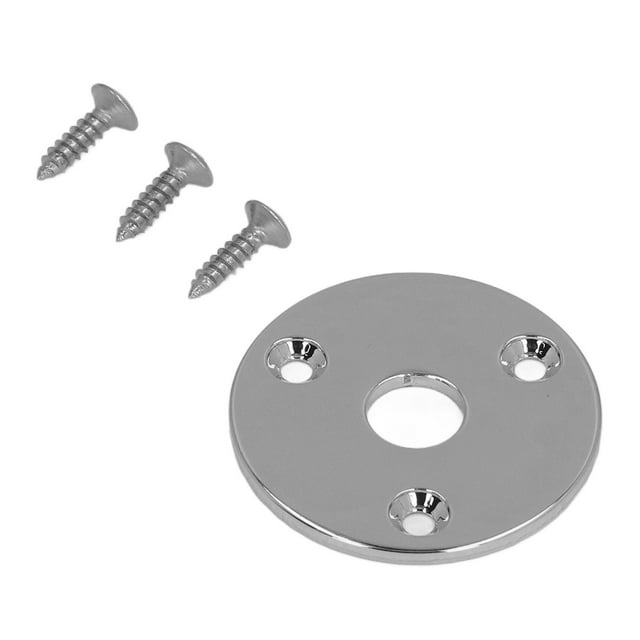 Guitar Jack Socket Plaque, Sortie d'Entrée Jack Jack Hardware de Remplacement avec des Vis de Montage pour Basse