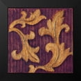thumbnail image 2 of Jeffrey, Jillian 12x12 Black Modern Framed Museum Art Print Titled - Gold Acanthus I, 2 of 5