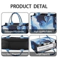 thumbnail image 4 of Large Capacity Tote Bag,Blue White Marble Pattern Handbag Fashion Luxury Tote Bag,15.7"x13"x 5.1" Inches,Laptop Compatible, 4 of 6