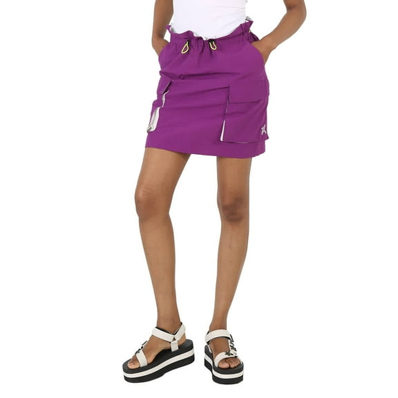 Kenzo Ladies Purple Drawstring-waist Nylon Utility Skirt, Brand Size 38 (US Size 6)