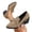 Khaki, variant on Women's Chunky Block Heel Tassel Loafers, Vintage Square Toe Slip On Dress Shoes With Front Bowknot Tie Comfortable Stable High Heels Platform Oxfords Outer Walking Footwear,Khaki 5.5