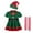 Green, variant on EnJoCho Christmas Girls Lapel Short Sleeved Dress Belt Hat Striped Stocking Set 4 Piece for 0 To 5 Years Toddler Kids Xmas Party Cosplay Performance Outfits