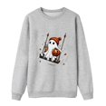 thumbnail image 4 of YunPes Boys Girls Cute Ghost Sweatshirt Long Sleeve Crewneck Baggy Pullover Tween Halloween Party Kids Trendy Casual Clothes, 4 of 4