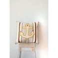 thumbnail image 3 of Creative Co-Op Woven Cotton Blend Appliqued Anchor Pillow with Stripes and Wood Buttons, 3 of 4