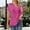 Hot Pink, variant on Orange Womens Linen Shirts Short Sleeve Button Down Soild Color V Neck Tops Casual Collared Button Down Blouses Loose Spring Summer Beach Tops