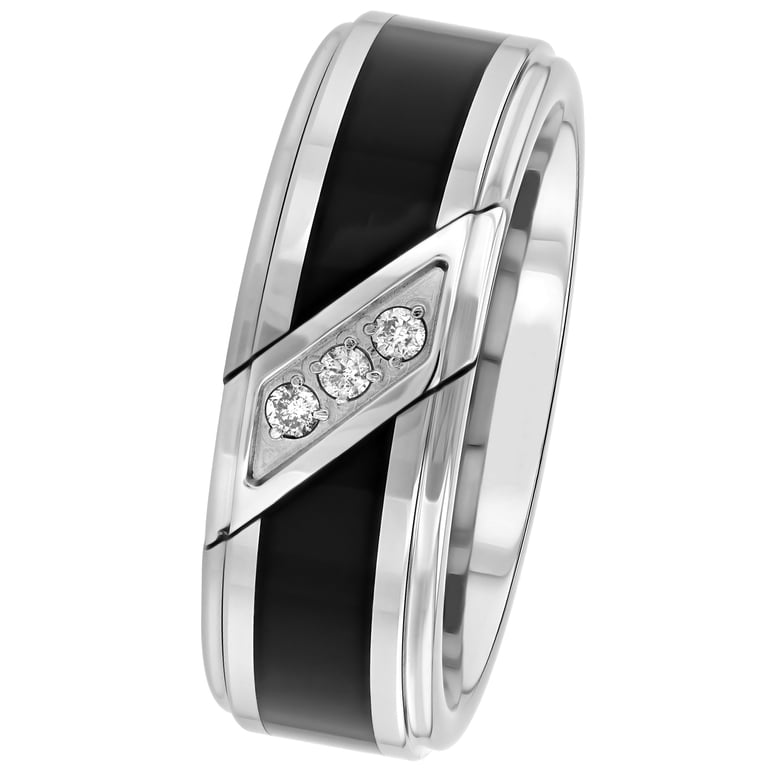 Brilliance Fine Jewelry Men's Tungsten Diamond Accent Band photo 3