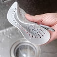 thumbnail image 7 of FENGGHAO Silicone Drain Hair Catcher With Suction Cups Flat Shower Drain Cover Anti Clog Filter Strainer For Bathroom Bathtub Kitchen Sink Grey, 7 of 7