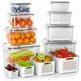 thumbnail image 2 of Fruit and Vegetable Organizer, 8-pack Double DrainerFruit & Vegetable Storage Box,,Kitchen Accessories Storage Organizer, Household Essentials, 2 of 9