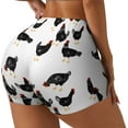 thumbnail image 2 of Fotbe Funny Chicken Seamless Shorts, Womens Workout Shorts High Waist Stretch Booty Short for Gym/Yoga/Running/Biking-, 2 of 9