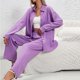 thumbnail image 5 of Puntoco Moda Mujer Casual Sólido Manga Larga Pantalones Largos Cuello Vuelto Blusas Conjuntos Liquidación Puntoco Puntoco-855, 5 of 6