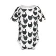 thumbnail image 2 of Balery Retro Rooster Pattern Baby Climbing Clothes Infant Bodysuit Cute Infant Bodysuit Baby Romper-12 Months, 2 of 7