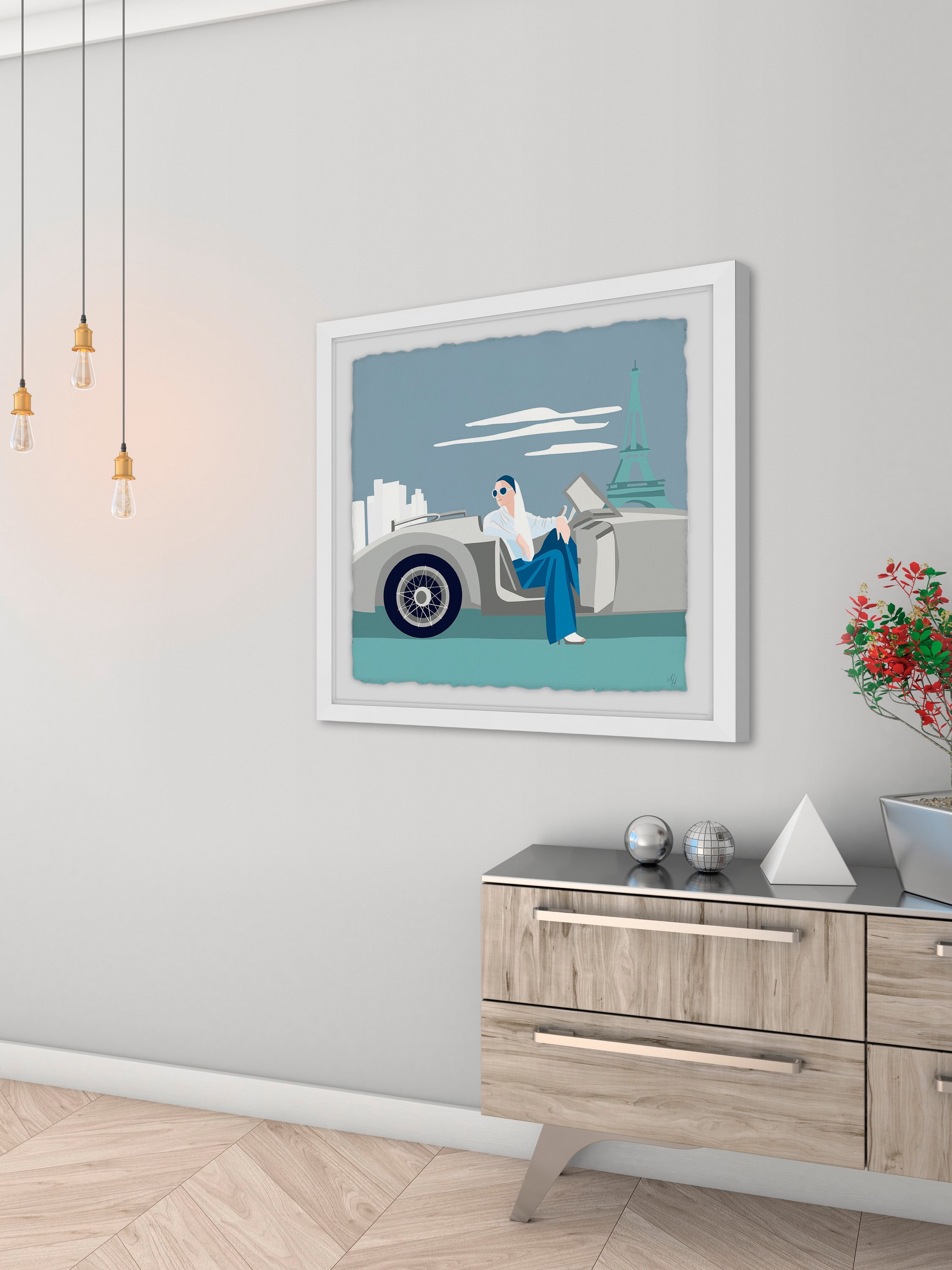 Paris Road Trip II Framed Painting Print
