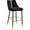 Black, variant on Meridian Furniture Sleek Pink Velvet Stool (Set of 2)