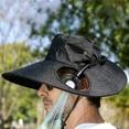 thumbnail image 2 of Fan Sun Hat, 2-in-1 Hands-Free Hat Fan with Detachable Neck Fan, Wide Brim Sun Hat with Dual Fans for Fishing Hiking Camping Outdoor, 2 of 6