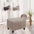 thumbnail image 2 of Stretch Footstool Slip covers Rectangle Footrest Protector Storage Ottoman, 2 of 10