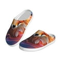 thumbnail image 2 of Lsque Color Splash Fox Portrait Pattern Womens Comfort Cotton on Scuff With Memory Foam and Anti-skid Sole Slipper-46/47, 2 of 7