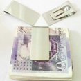thumbnail image 4 of Black Money Clip Mens Stainless Steel Silver Cash Holder Male Mini Purse Metal Bill Clamp Slim Pocket ID Credit Card Folder, 4 of 5
