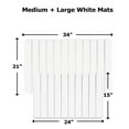 thumbnail image 7 of Diatomite Stone Quick-Dry Water Absorbing Bath Mat Sets-Large+Medium White Mats, 7 of 7