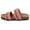 Orange, variant on Rokment Ethletic Cork Footbed Slides Sandals for Women 2026 Boho Beach Summer Wide Feet Handmade Woven Fringe Orthopedic Platform Wedge Walking Slip on Dress Flat Black Size 9
