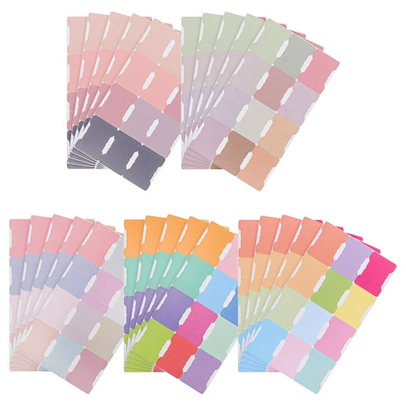 FRCOLOR 5pcs Sticky Index Tabs Book Page Markers Self-Adhesive Dividers Blank Monthly Tabs Writable Bookmark Notes Flags Planner Stickers