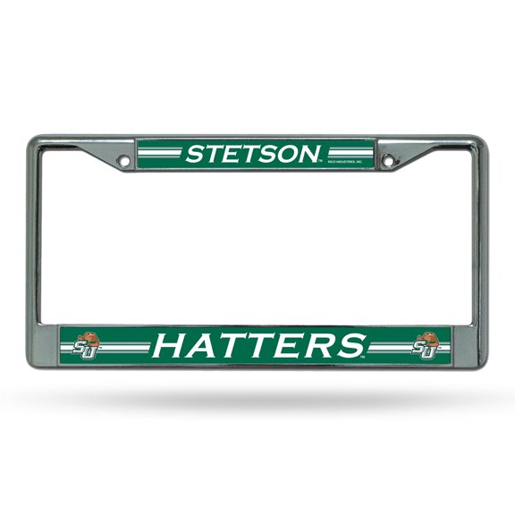 Stetson Mad Hatters Chrome Metal License Plate Frame