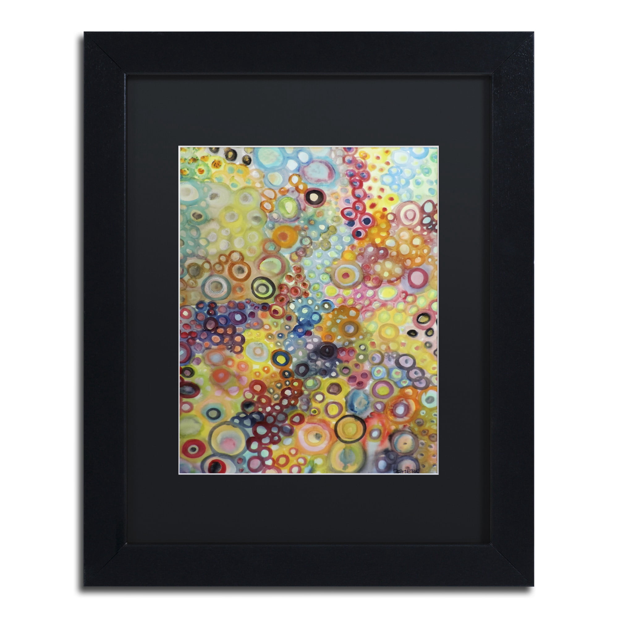 Trademark Fine Art "Cellulaires" Canvas Art by Sylvie Demers, Black Matte, Black Frame