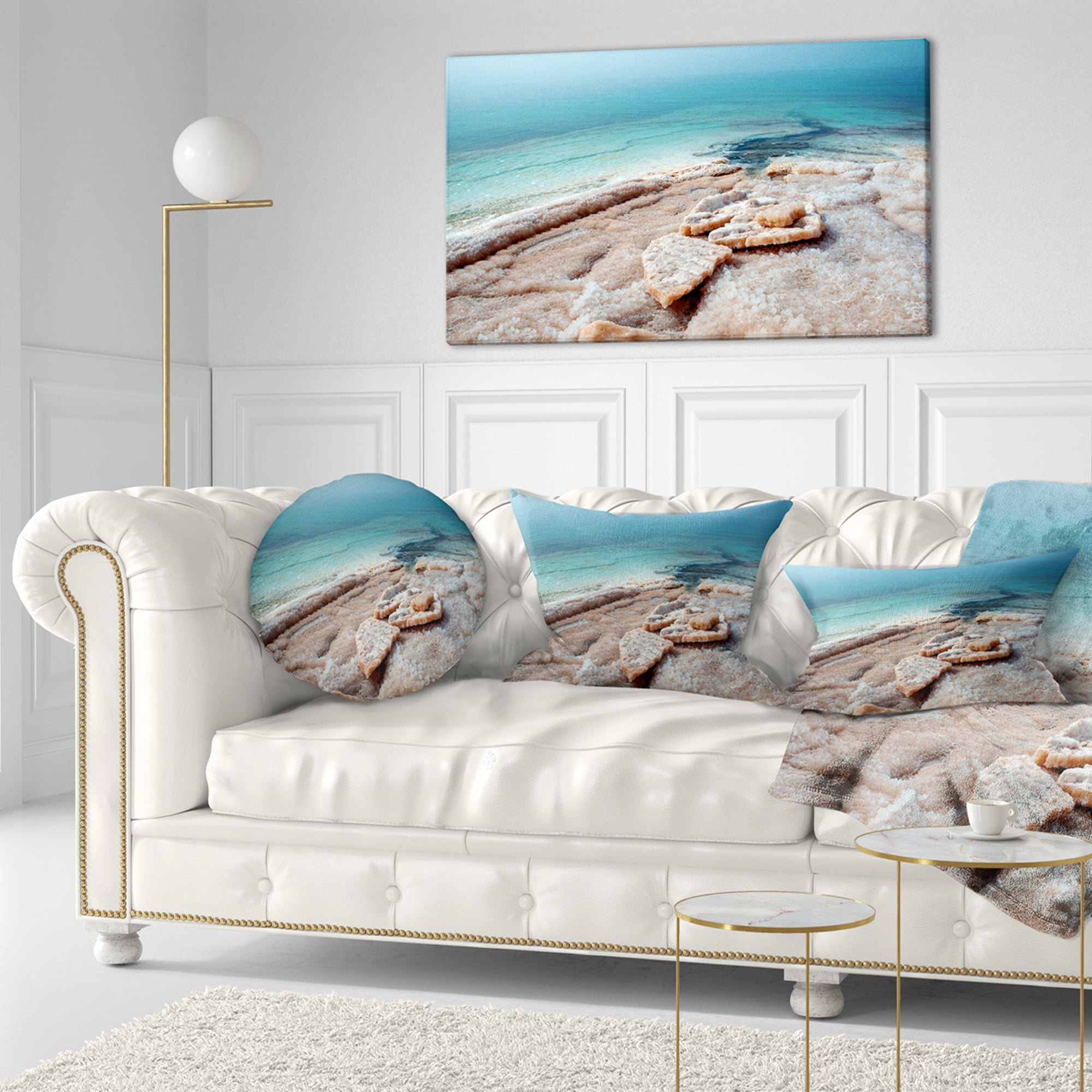 Designart 12" x 20" Multi-color Polyester Throw Pillow