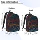 thumbnail image 2 of Disketp Cartoon Sharks Mochila de Lona Estampada, Mochila Escolar de Viaje Ligera para Estudiantes y Portátil-Small, 2 of 5