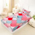 thumbnail image 5 of Manfei Mermaid Princess Twin Sheets, Mosaic Fish Scale Bedding, Pink Teal, 3-Piece, 1 Flat Sheet, 1 Fitted Sheet and 1 Pillowcase, 5 of 6
