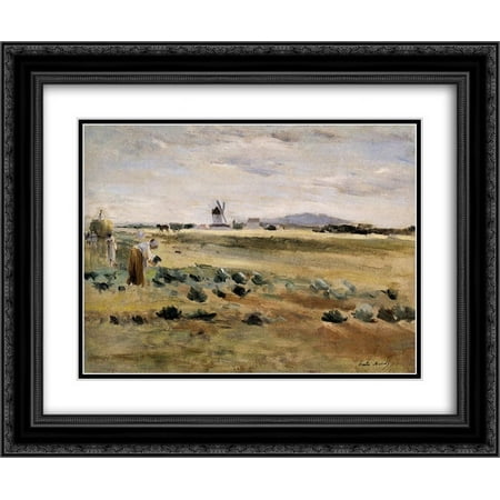 Berthe Morisot 2x Matted 24x20 Black Ornate Framed Art Print 'The Little Windmill at Gennevilliers'