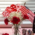 thumbnail image 2 of 15 Pcs Valentine’s Day Decorative Picks – Cute Red Paper Heart Sticks with Buffalo Plaid Pattern, Romantic Farmhouse Decor, Vase Fillers, Table Centerpiece, Wedding, Party Supplies, Home Decoration, 2 of 7