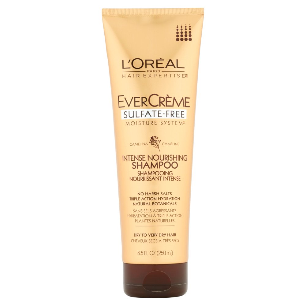L'Oreal Paris EverCreme Intense Nourishing Shampoo, Camelina, 8.5 Oz