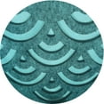 thumbnail image 1 of Ahgly Company Machine Washable Indoor Square Transitional Dark Turquoise Green Area Rugs, 3' Square, 1 of 7