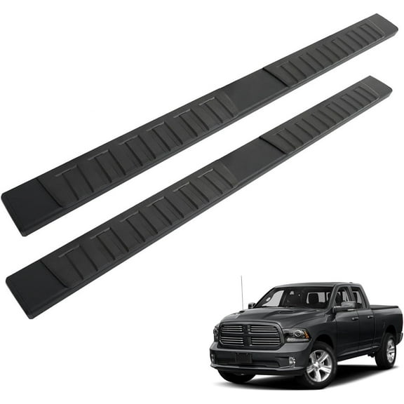 SHZAITOR 6 Inches Running Boards Bar Side Step Black Replacement for 2009-2018 Ram1500 Quad Cab 2019-2022 Ram 1500 Classic