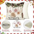 thumbnail image 6 of Christmas Pillow Covers 18x18 inch Set of 4 Christmas Tree Gloves Hello Winter Decorative Red White Stripe Throw Pillow Covers Winter Farmhouse Decoration for Home Couch 134, 6 of 6