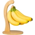 thumbnail image 1 of czcpp-- Support à Banane avec Crochet Suspendu - Support en Bois Rustique pour Raisin pour Comptoir de Cuisine - Support en Bambou pour Bananes et Fruits, 1 of 4