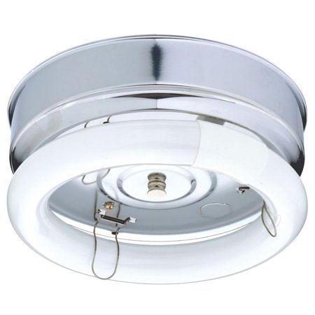 1 Light Chrome Fluorescent Bare Lamp Ceiling Flush Mount Walmart Com