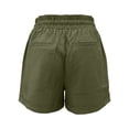 thumbnail image 6 of Afdoent Womens Shorts Linen Shorts Casual Summer Shorts High Waisted Comfy Pull On With Pockets Fashion Vacation Clothes, 6 of 6