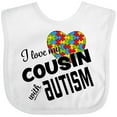 thumbnail image 3 of Inktastic I Love My Cousin with Autism Boys or Girls Baby Bib, 3 of 4