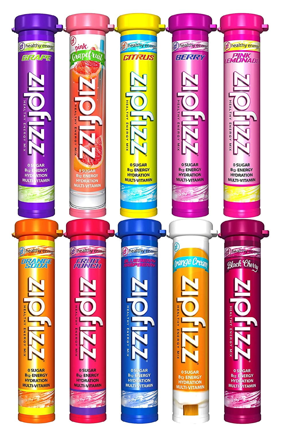 Zipfizz Healthy Energy Drink Mix Ultimate 10 Flavor Variety Sampler Walmart Com Walmart Com