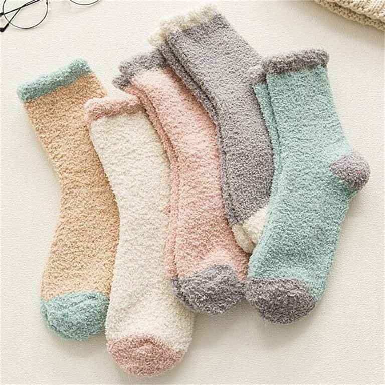 Christmas Fuzzy Socks for Women, Slipper Socks Fluffy Socks Warm Soft  Sleeping Socks for Winter Holiday Indoor Home 