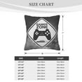 thumbnail image 4 of ZICANCN Gamer Zone Gray Sign Decorative Throw Pillow Covers, Bed Couch Sofa Decorative Knit Pillow Covers for Living Room Farmhouse, 12"x12", 4 of 8