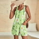 thumbnail image 4 of Pantalones Cortos de Mujer Casual Suspender Impresión Pantalones Cortos de Bolsillo, Pantalones Cortos de Mujer con Bolsillos, 4 of 6