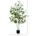 thumbnail image 4 of Nearly Natural Potted Artificial Birch Tree - 4' - Green, 4 of 6