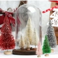thumbnail image 2 of 8Pcs Artificial Mini Christmas Trees, Bottle Brush Trees with Wood Base, Artificial Frosted Sisal Xmas Tree, DIY Crafts Mini Pine Tree for Christmas Party Home Table Top Decor Winter Ornaments, 2 of 7